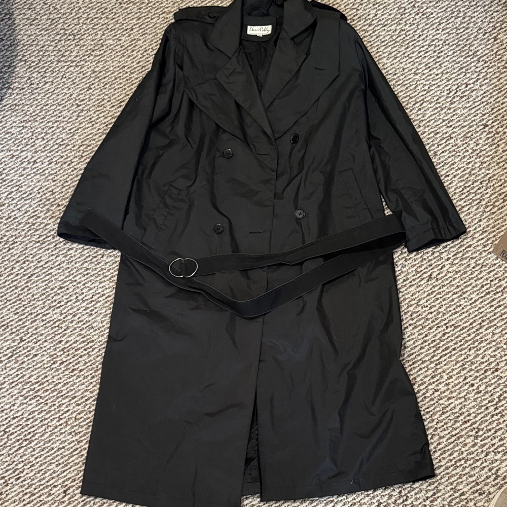 Black Double-Breasted Trench Coat